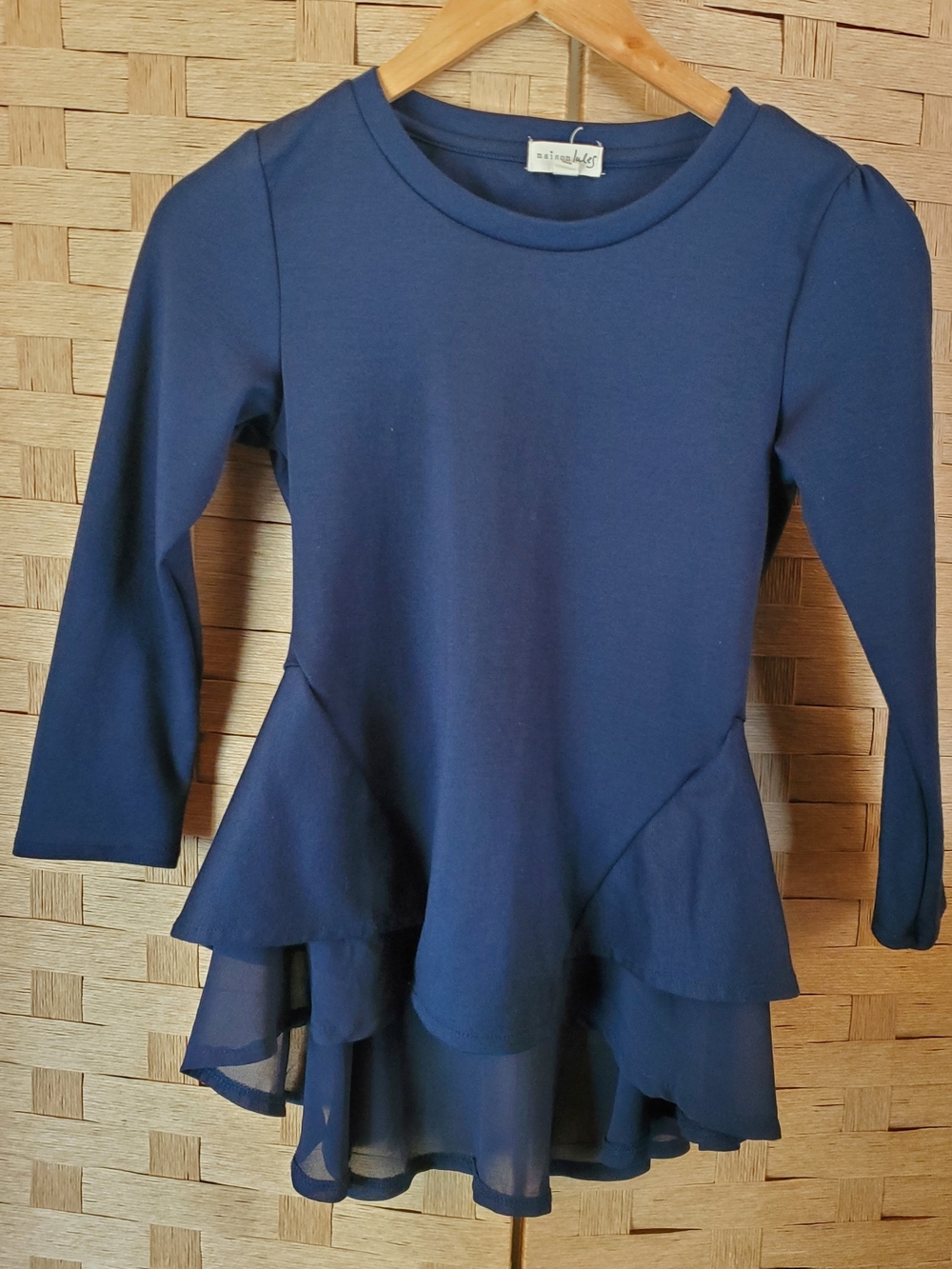 Maison Jules Blouse Size XS Ruffled 3/4 Sleeve